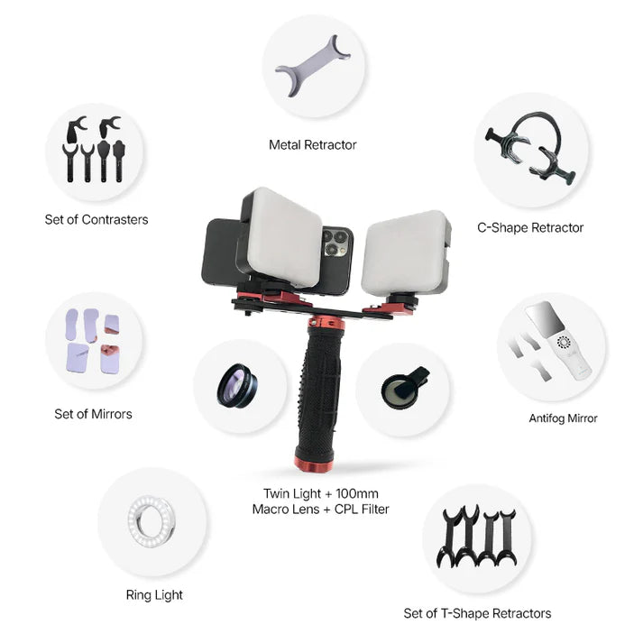 Twin light for dental photography