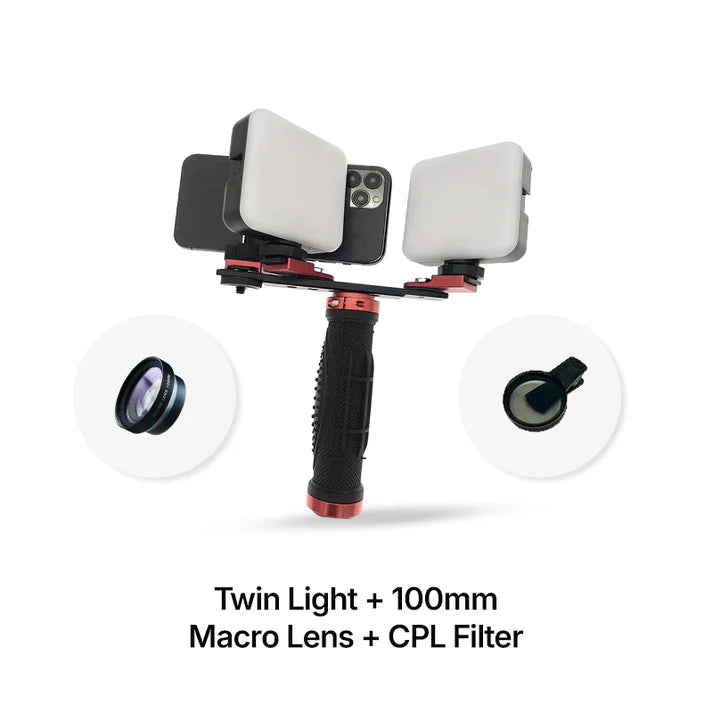 Twin light for dental photography