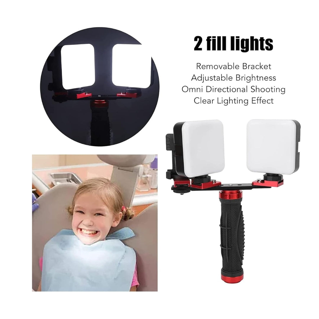 Twin light for dental photography